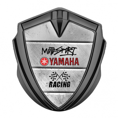 Yamaha Racing Emblem Car Badge Graphite Heavy Stone Motorsport Logo