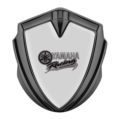 Yamaha Racing Bodyside Emblem Self Adhesive Graphite Grey Logo Design