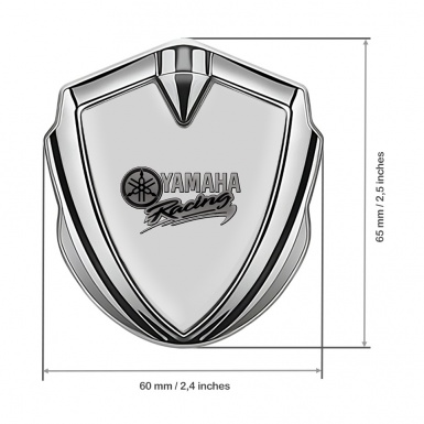 Yamaha Racing Bodyside Emblem Self Adhesive Silver Grey Logo Design