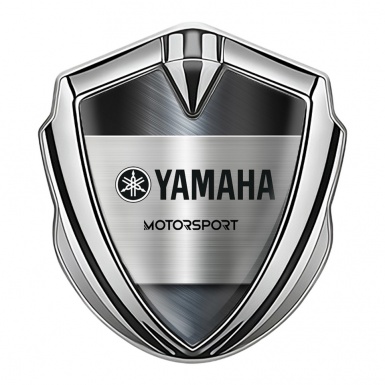 Yamaha Motorsport Emblem Fender Badge Silver Metallic Panel Edition