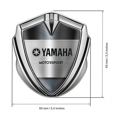 Yamaha Motorsport Emblem Fender Badge Silver Metallic Panel Edition