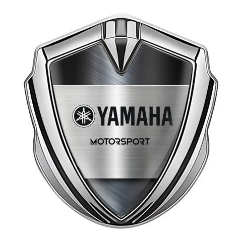 Yamaha Motorsport Emblem Fender Badge Silver Metallic Panel Edition