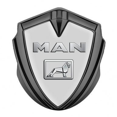 MAN Emblem Trunk Badge Graphite Grey Base Metallic Symbol Edition