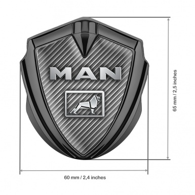 MAN Domed Emblem Graphite Light Carbon Metallic Lion Edition