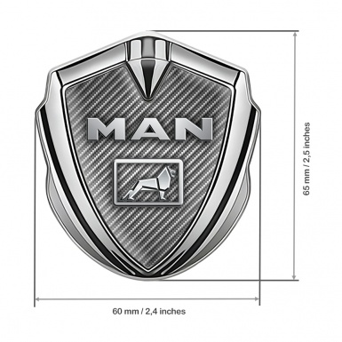 MAN Domed Emblem Silver Light Carbon Metallic Lion Edition