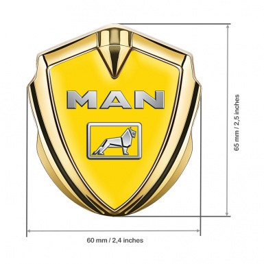 MAN Emblem Ornament Gold Yellow Background Chromatic Edition