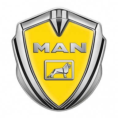 MAN Emblem Ornament Silver Yellow Background Chromatic Edition