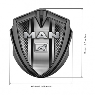 MAN Emblem Self Adhesive Graphite Light Grate Metallic Elements Design