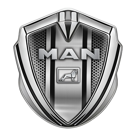 MAN Emblem Self Adhesive Silver Light Grate Metallic Elements Design