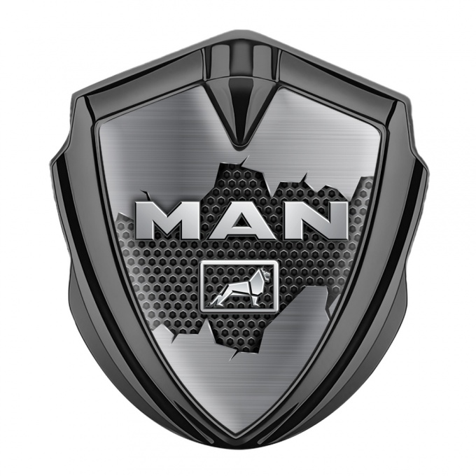 MAN Emblem Ornament Graphite Dark Hex Fractured Metal Edition