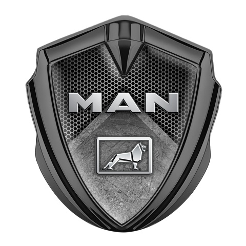 MAN Bodyside Emblem Self Adhesive Graphite Dark Hex Stone Texture Design