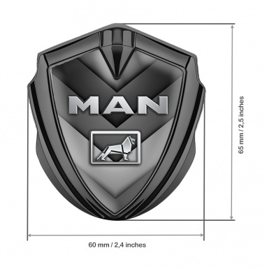 MAN Metal Emblem Self Adhesive Graphite Grey Elements Metallic Lion