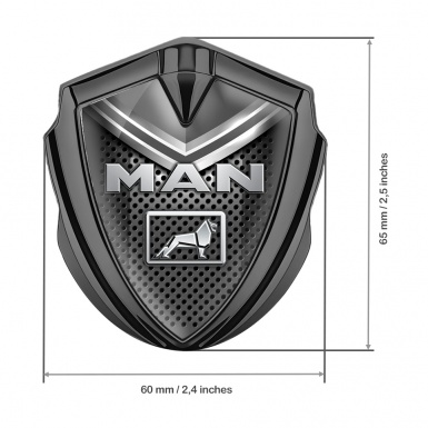 MAN Domed Emblem Graphite Dark Grate Grey Element Metallic Color Logo