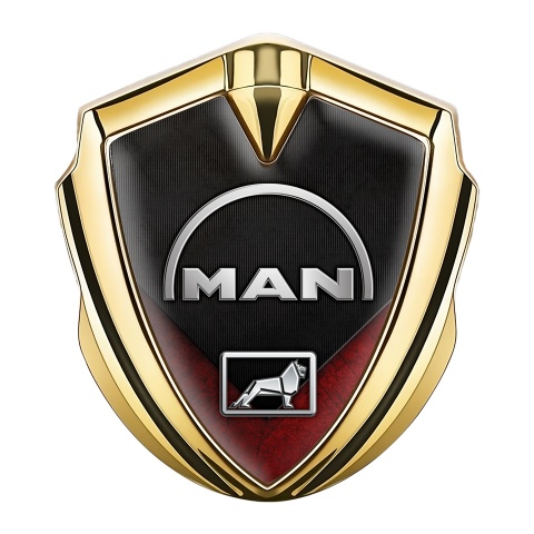 MAN Emblem Trunk Badge Gold Red Fragment Half Circle Edition