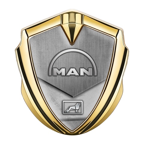 MAN Emblem Self Adhesive Gold Stone Texture Half Circle Variant