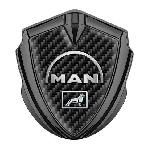 MAN Domed Emblem Graphite Black Carbon Half Circle Logo Design