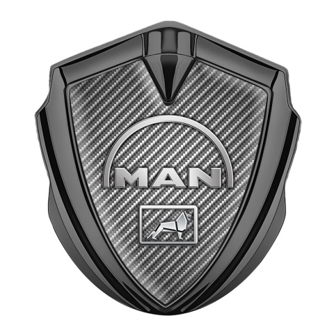 MAN Emblem Ornament Graphite Light Carbon Half Circle Metallic Logo