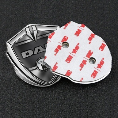 DAF Emblem Ornament Silver Polished Frame Aluminum Effect Edition
