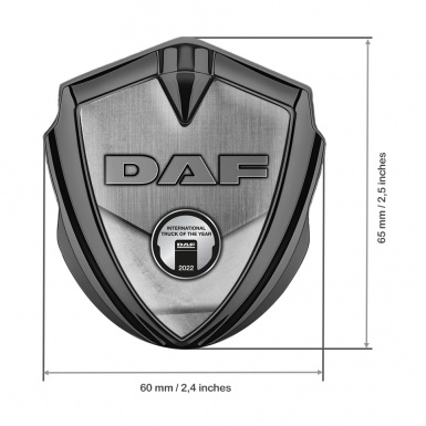 DAF Emblem Self Adhesive Graphite Stone Texture Metallic Color Plaque