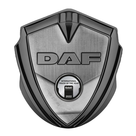 DAF Emblem Self Adhesive Graphite Stone Texture Metallic Color Plaque