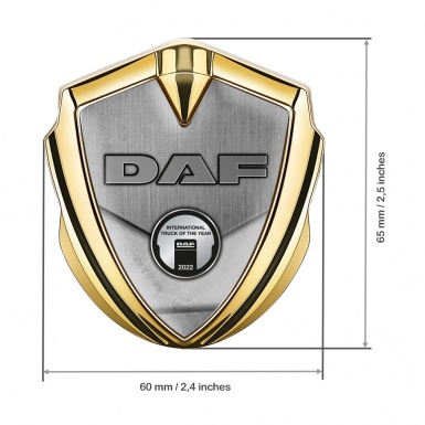 DAF Emblem Self Adhesive Gold Stone Texture Metallic Color Plaque