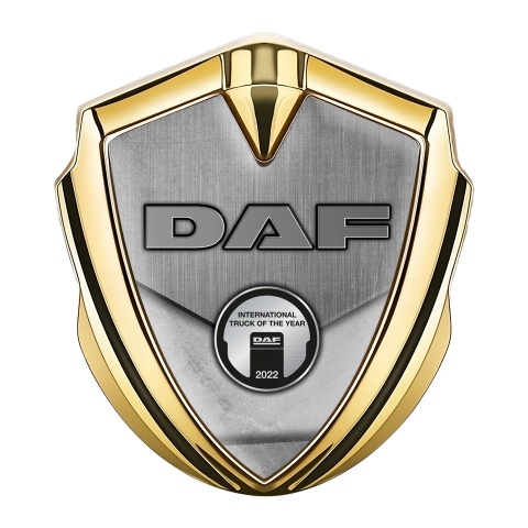 DAF Emblem Self Adhesive Gold Stone Texture Metallic Color Plaque