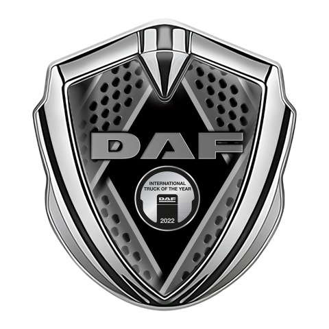 DAF Metal Domed Emblem Silver Dark Fragments Metallic Plaque Motif