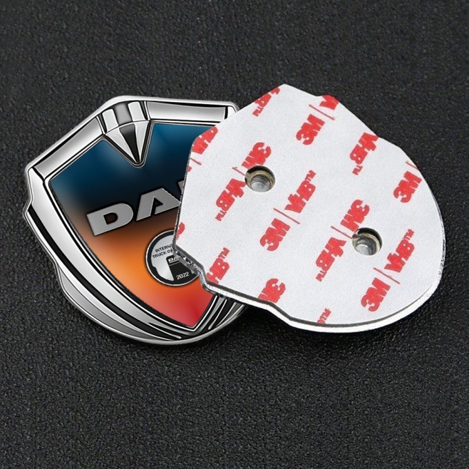 DAF Emblem Badge Self Adhesive Silver Gradient Metallic Plate Design ...