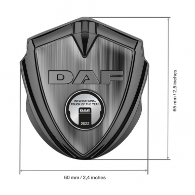 DAF Bodyside Emblem Self Adhesive Graphite Light Gradient Metallic Plaque