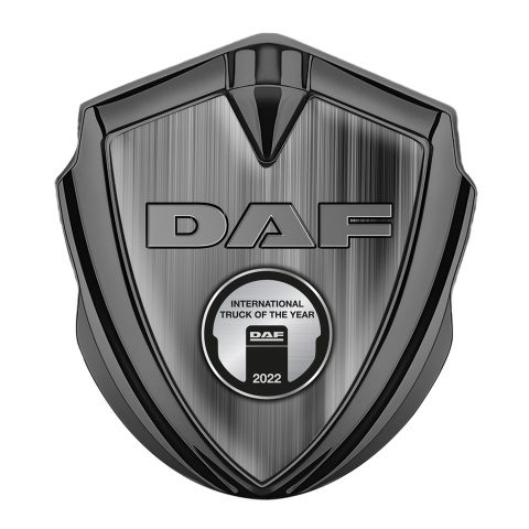 DAF Bodyside Emblem Self Adhesive Graphite Light Gradient Metallic Plaque