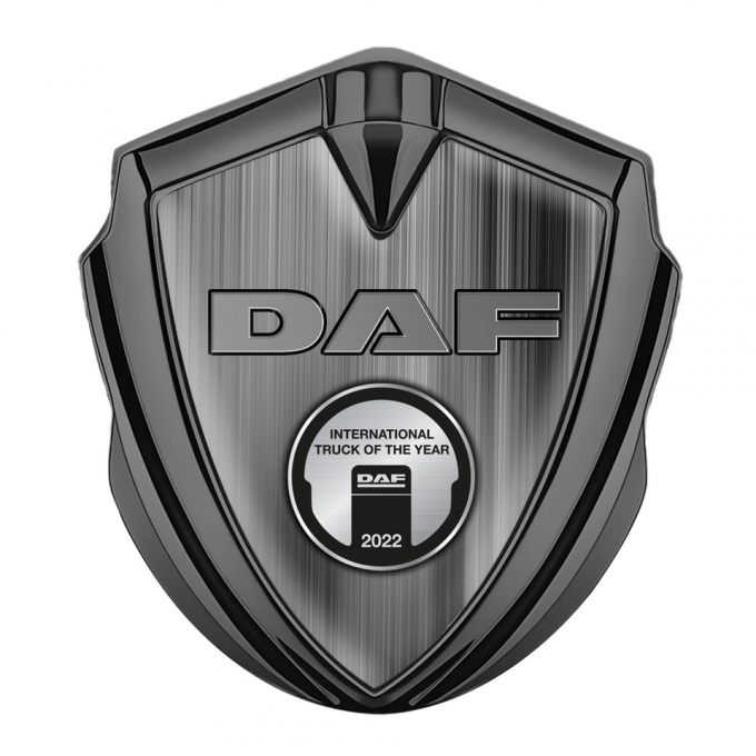 DAF Bodyside Emblem Self Adhesive Graphite Light Gradient Metallic Plaque