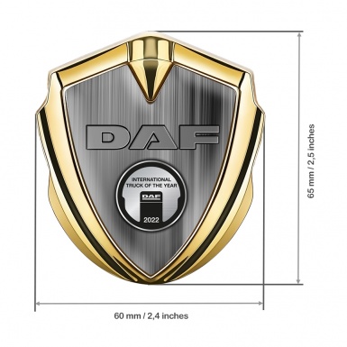 DAF Bodyside Emblem Self Adhesive Gold Light Gradient Metallic Plaque