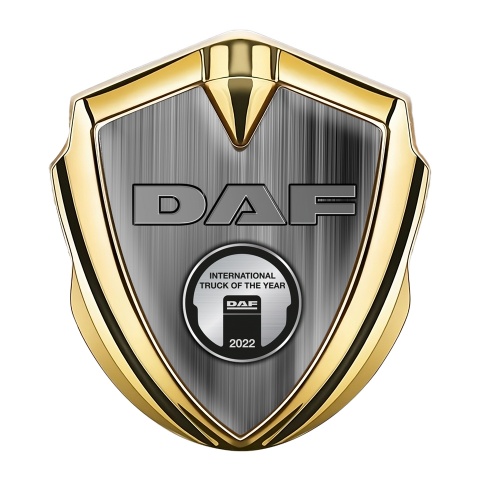 DAF Bodyside Emblem Self Adhesive Gold Light Gradient Metallic Plaque