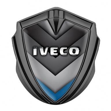 Iveco Fender Emblem Badge Graphite Blue Fragment Chrome Logo Motif