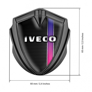 Iveco Emblem Self Adhesive Graphite Black Carbon Chrome Logo Edition