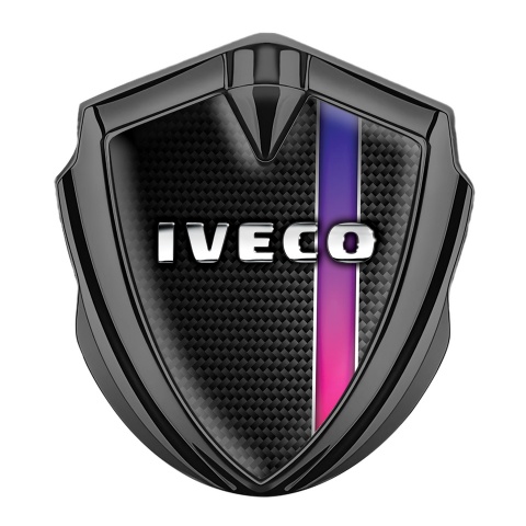 Iveco Emblem Self Adhesive Graphite Black Carbon Chrome Logo Edition