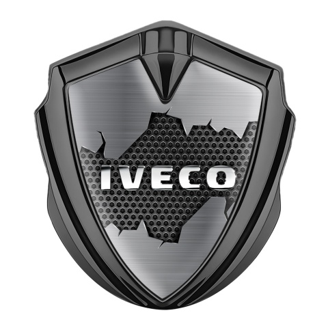 Iveco Domed Emblem Graphite Dark Honeycomb Chrome Logo Edition
