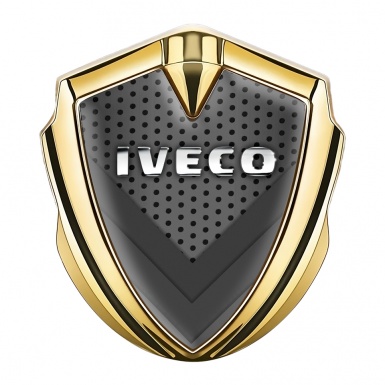 Iveco Emblem Ornament Gold Dark Texture Chrome Logo Design
