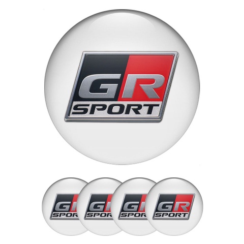 Toyota Emblem GR Sport for Wheel Caps White