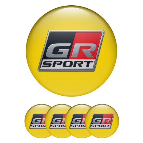 Toyota Emblem GR Sport for Wheel Caps Yellow