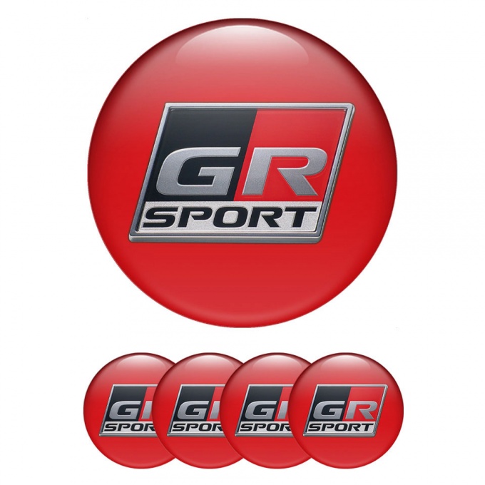 Toyota Emblem GR Sport for Wheel Caps Red