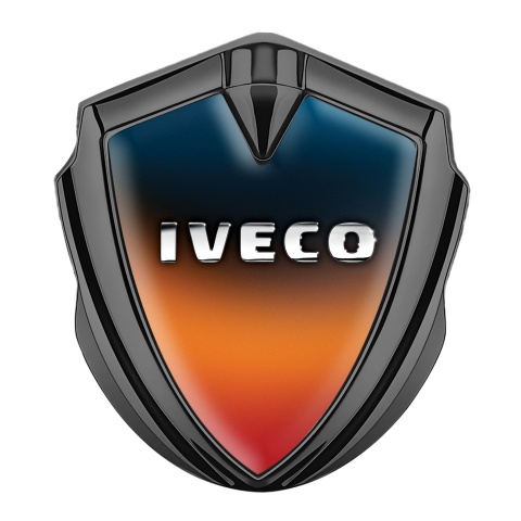 Iveco Bodyside Emblem Self Adhesive Graphite Color Gradient Chromed Effect