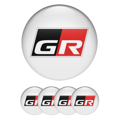 Toyota GR Emblem for Wheel Caps White Edition