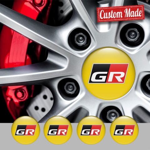 Toyota GR Emblem for Wheel Caps Yellow Edition