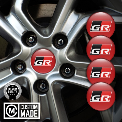 Toyota GR Emblem for Wheel Caps Red Edition