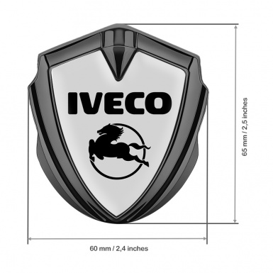 Iveco Badge Self Adhesive Graphite Grey Base Pegaso Logo Edition