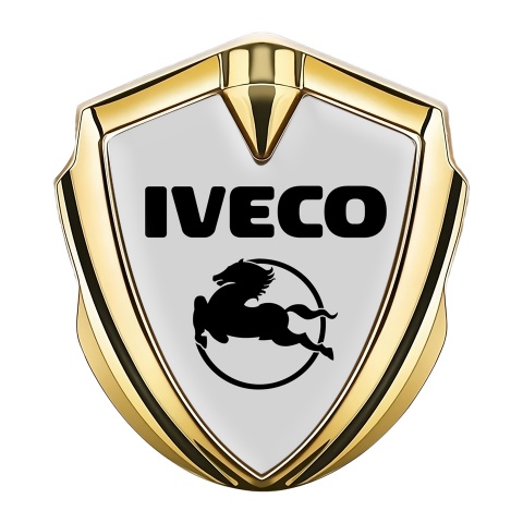 Iveco Badge Self Adhesive Gold Grey Base Pegaso Logo Edition