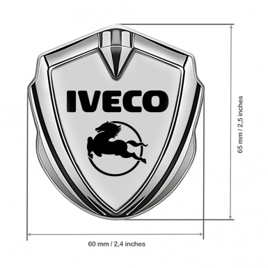 Iveco Badge Self Adhesive Silver Grey Base Pegaso Logo Edition