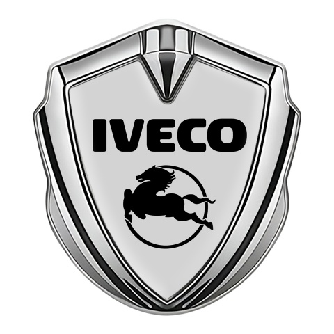 Iveco Badge Self Adhesive Silver Grey Base Pegaso Logo Edition