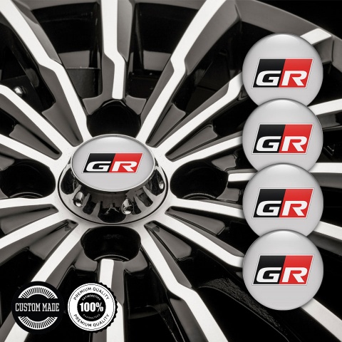 Toyota GR Silicone Stickers for Wheel Caps Grey